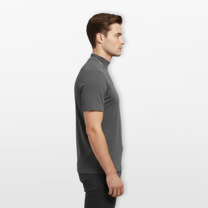 T Shirt Homme Col Montant Ajusté