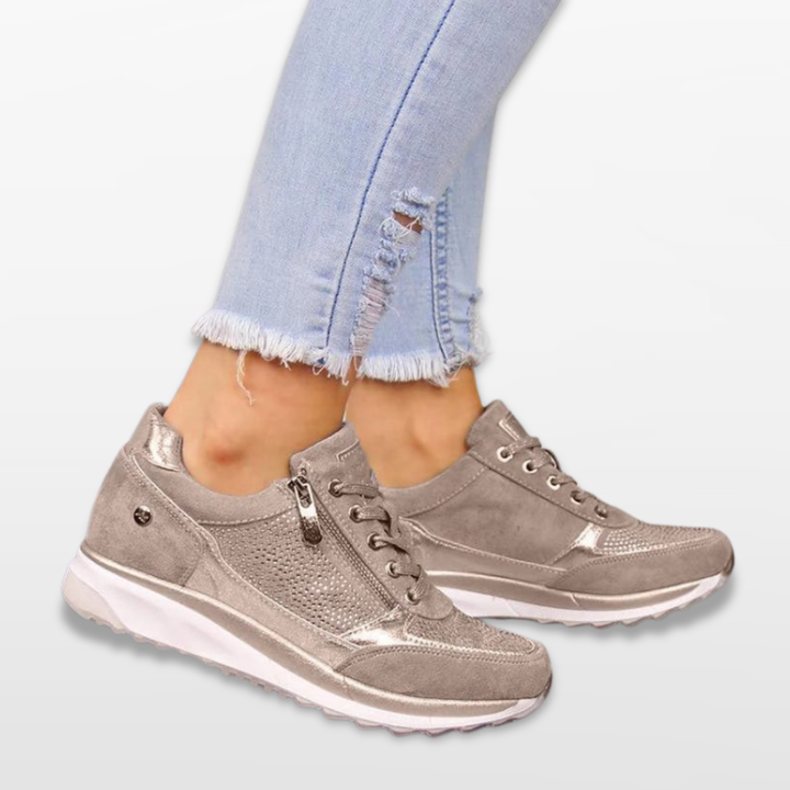 Baskets Femme Décontractées Chic Zippées