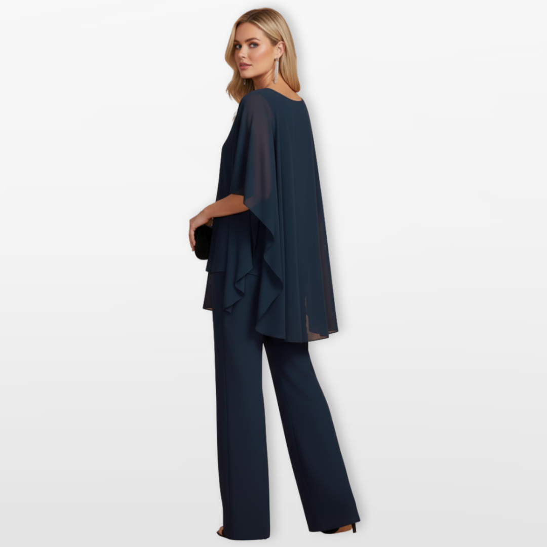 Ensemble Femme Élégant Asymétrique Pantalon Large