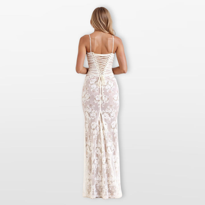 Robe Longue Dentelle Moulante Élégante