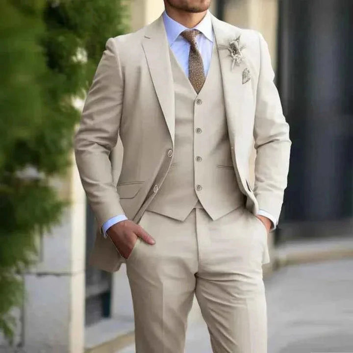 Costume Réception Ajusté Trois Pièces Homme