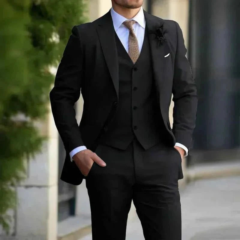 Costume Réception Ajusté Trois Pièces Homme