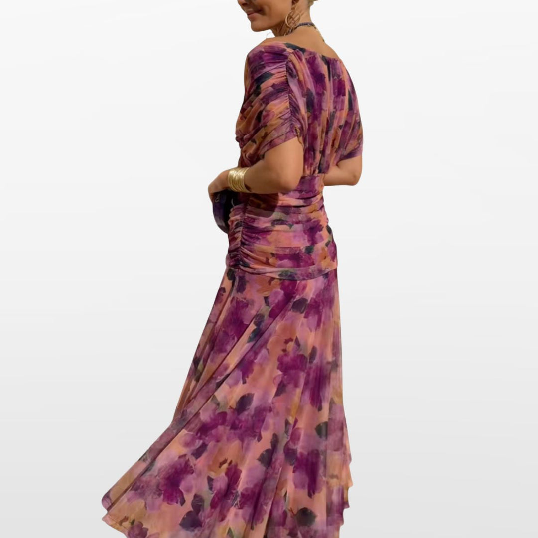 Robe Fleurie Épaules Dénudées Femme
