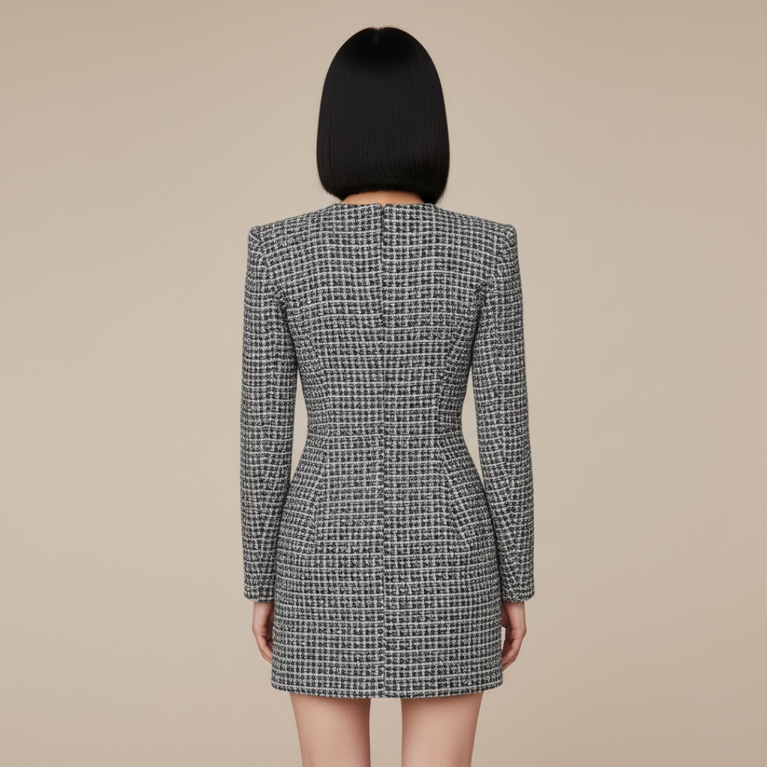 Camille - Robe Courte en Tweed