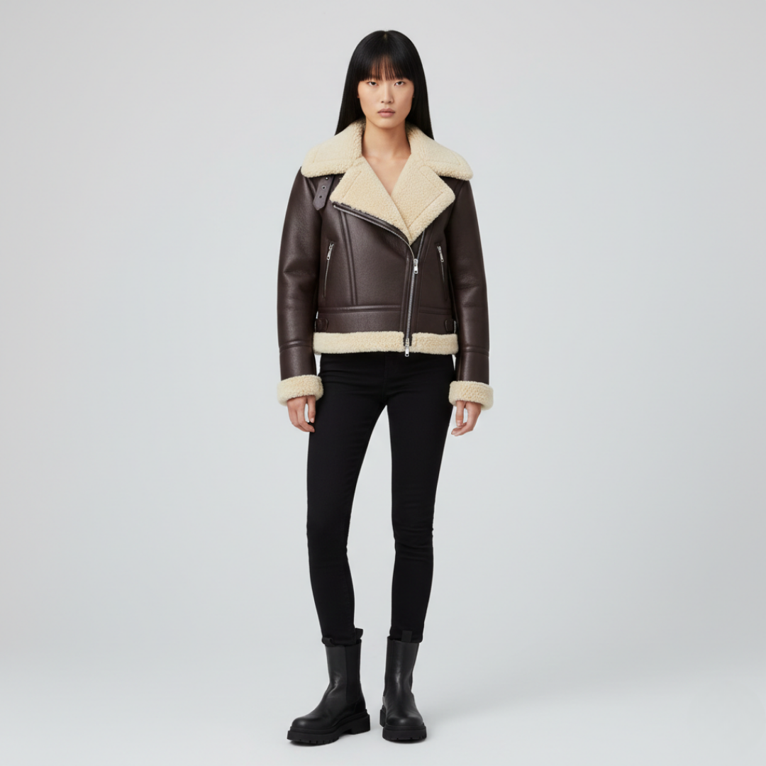 Élodie - Veste Bombardier à Doublure Contrastée