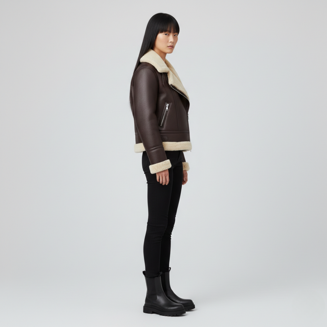 Élodie - Veste Bombardier à Doublure Contrastée