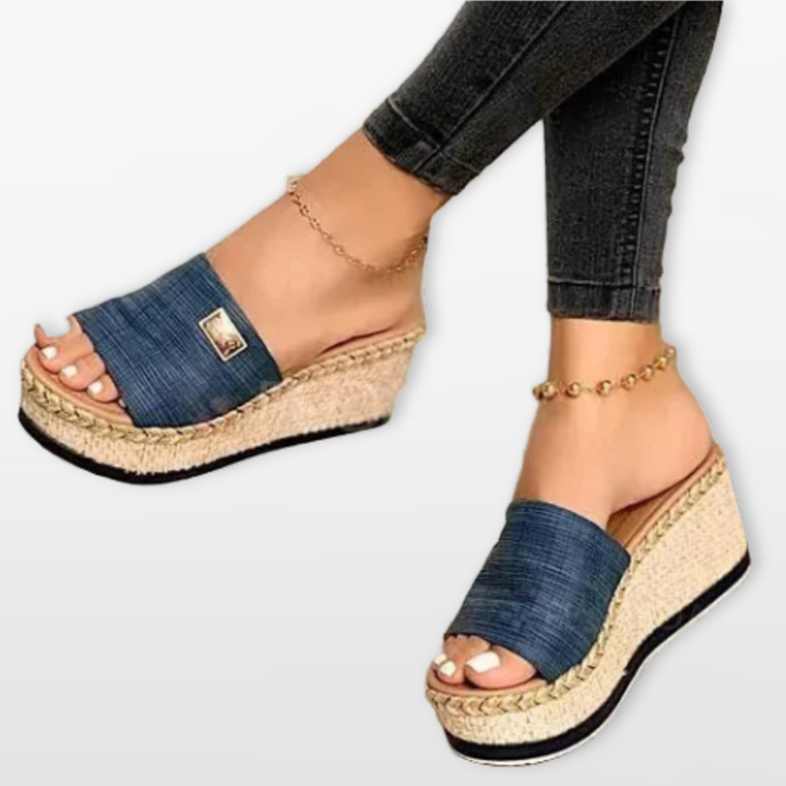 Sandales Femme Compensées Plateforme Espadrille Mule