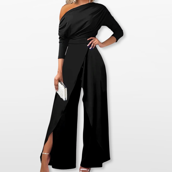 Combinaison Femme Épaule Dénudée Coupe Large