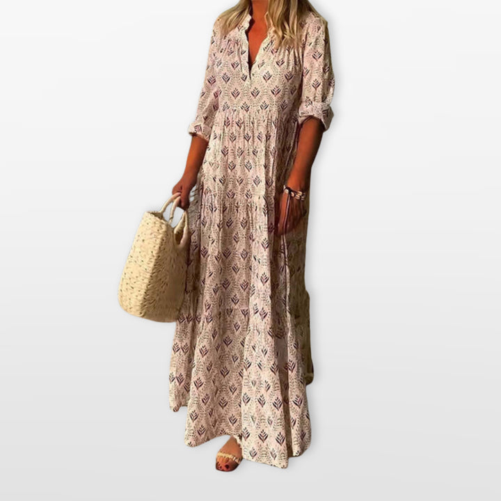Robe Longue Imprimée Fluide Femme
