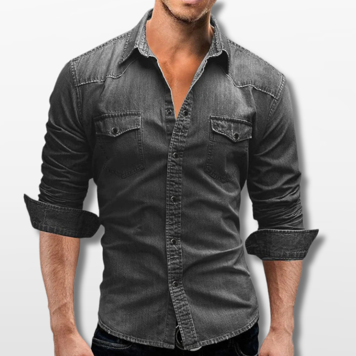 Chemise Homme en Denim Coupe Ajustée