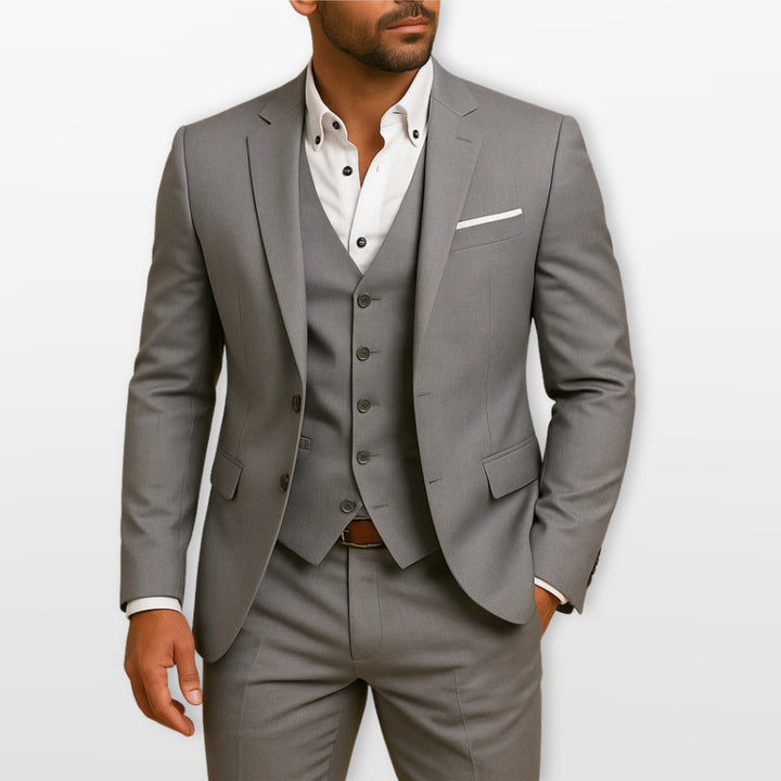 Costume Trois Pièces Ajusté Moderne Homme