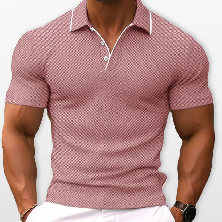 Polo Homme Coupe Ajustée Texturé Moderne