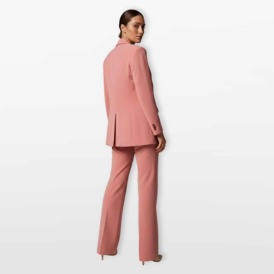 Tailleur Femme Élégant Blazer Pantalon
