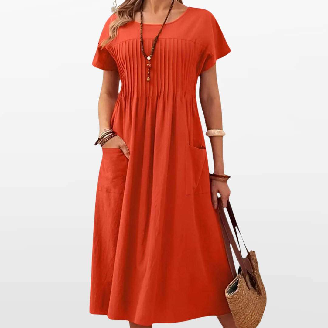 Robe Midi Décontractée Coupe Ample Femme