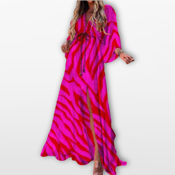 Robe Longue Femme Col V Bohème