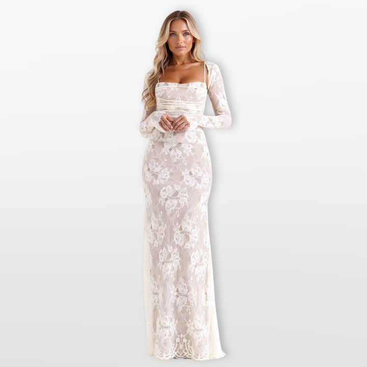 Robe Longue Dentelle Moulante Élégante