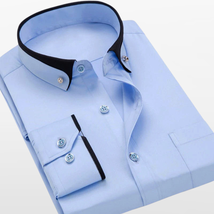Chemise Ajustée Homme Col Contrasté