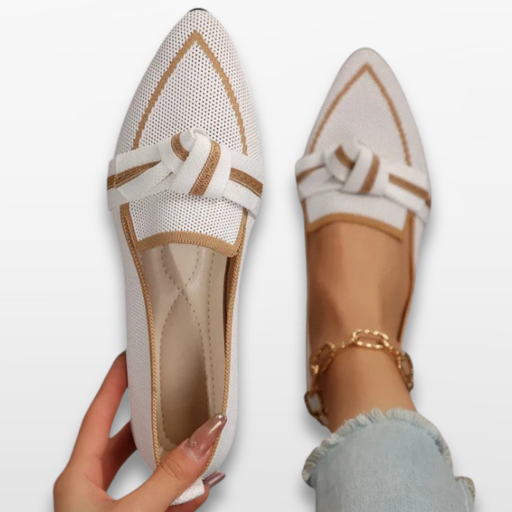 Mocassins Femme Orthopédiques à Nœud Bout Pointu