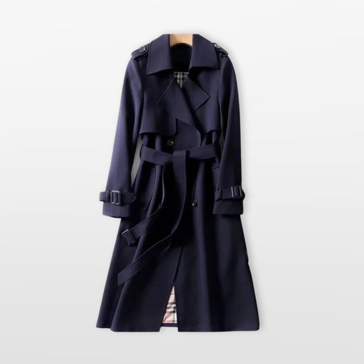 Trench Long Ceinturé Coupe Élégante Femme