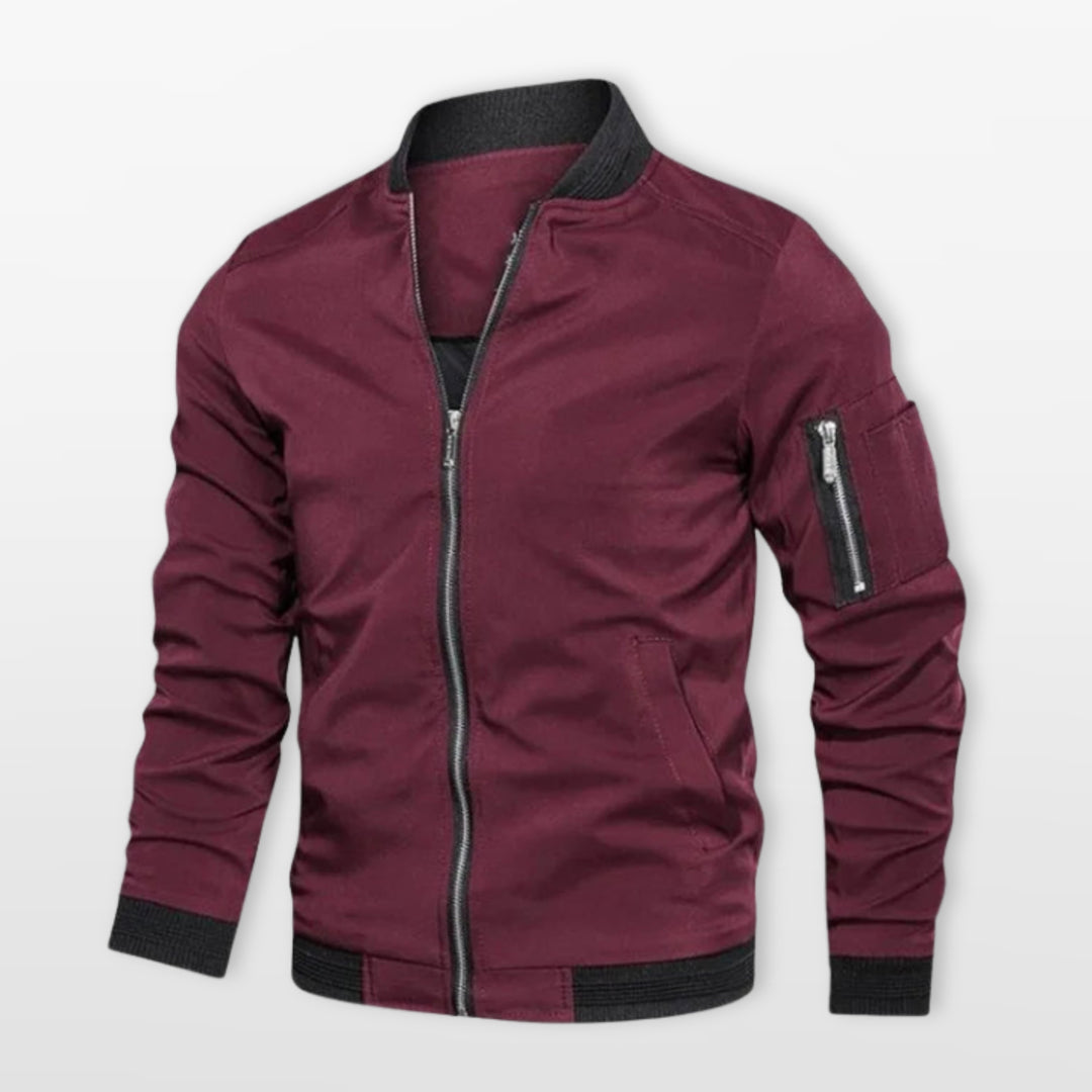 Blouson Bomber Léger Homme Coupe Ajustée