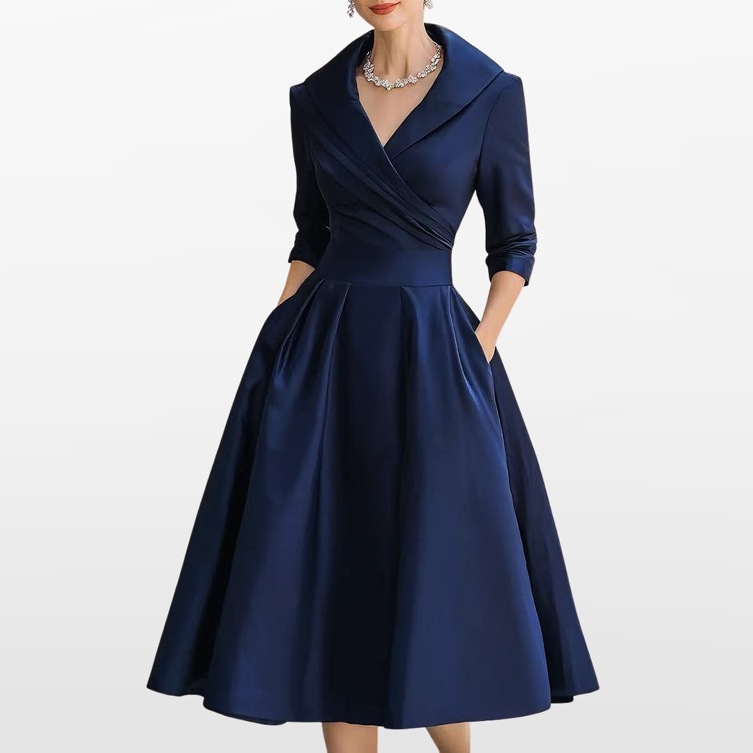 Robe Midi Femme Avec Taille Marquée