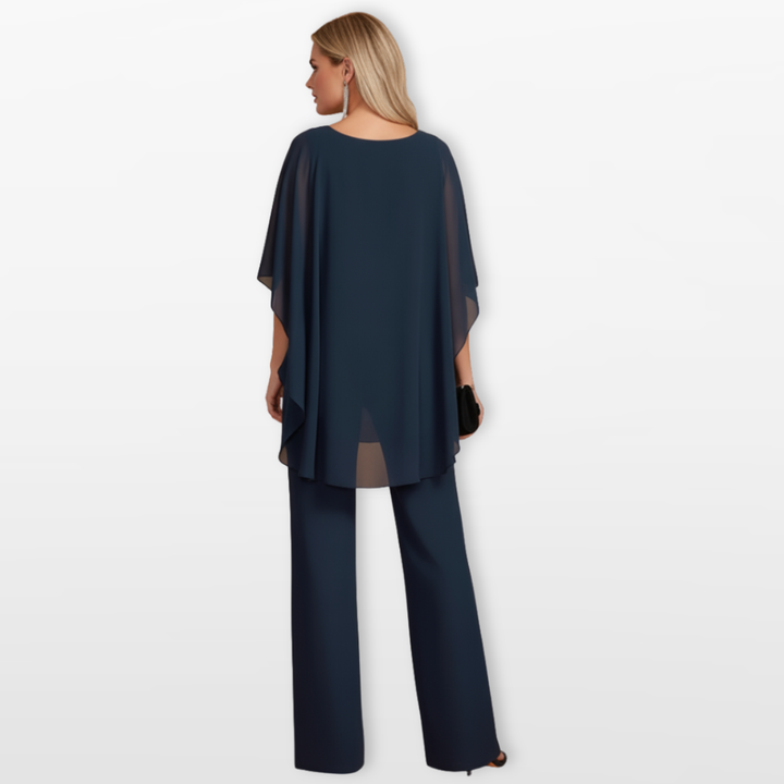 Ensemble Femme Élégant Asymétrique Pantalon Large