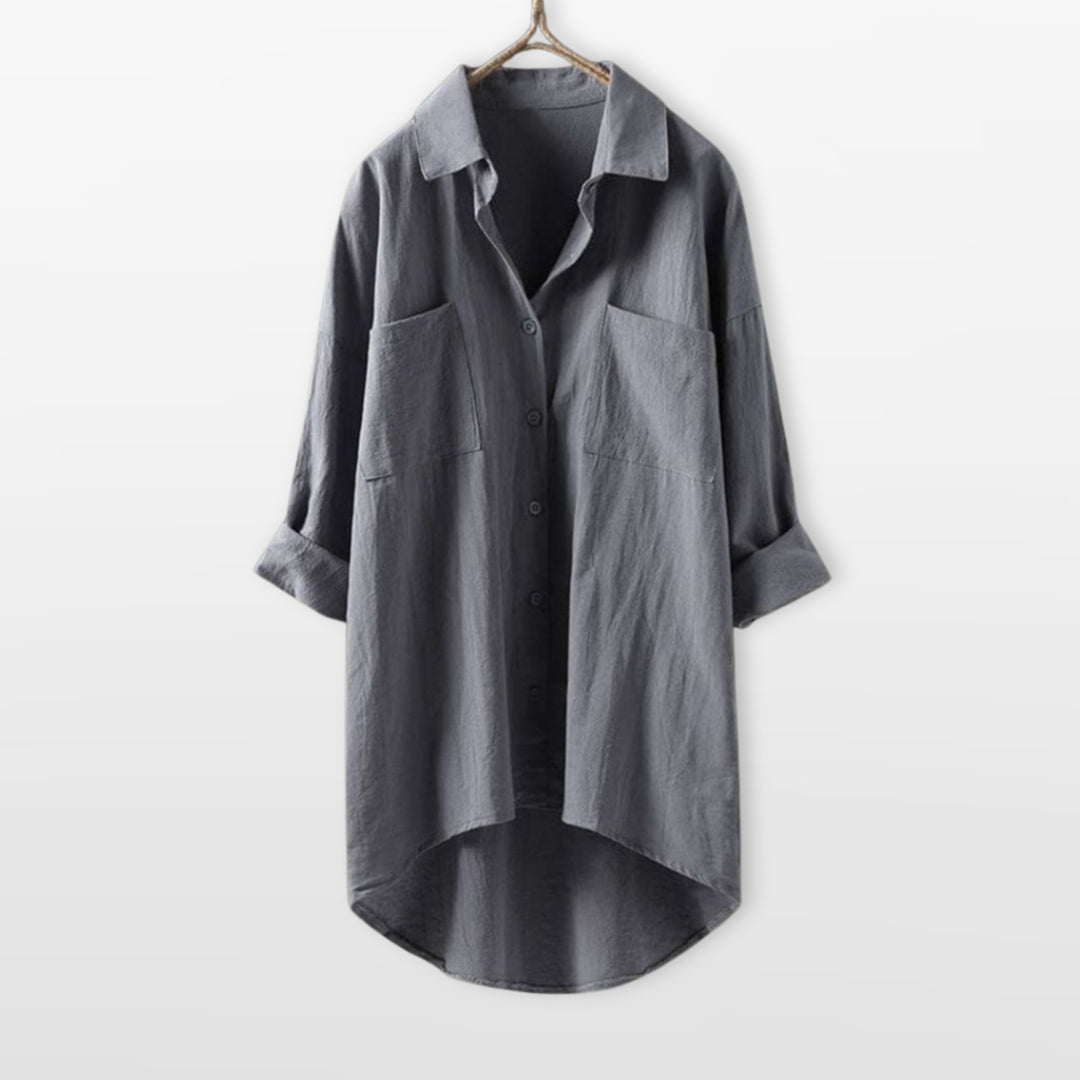 Chemise Boutonnée Coupe Ample Femme