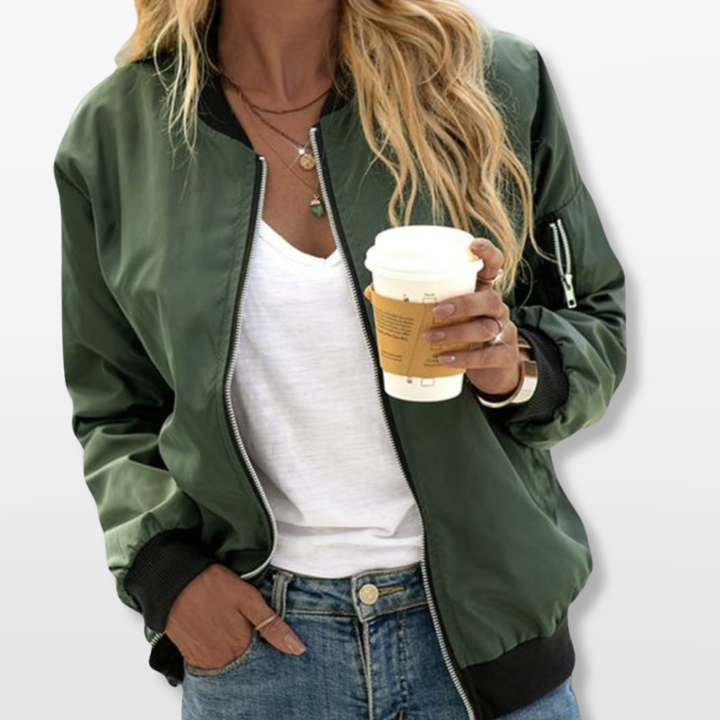 Blouson Bomber Femme Décontracté