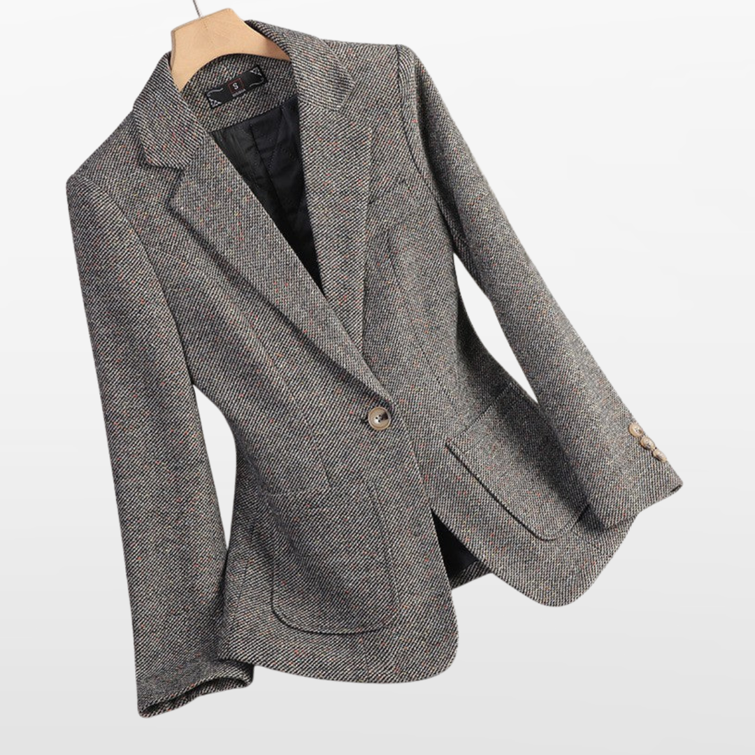 Blazer Femme Laine Ajusté Élégant Structuré
