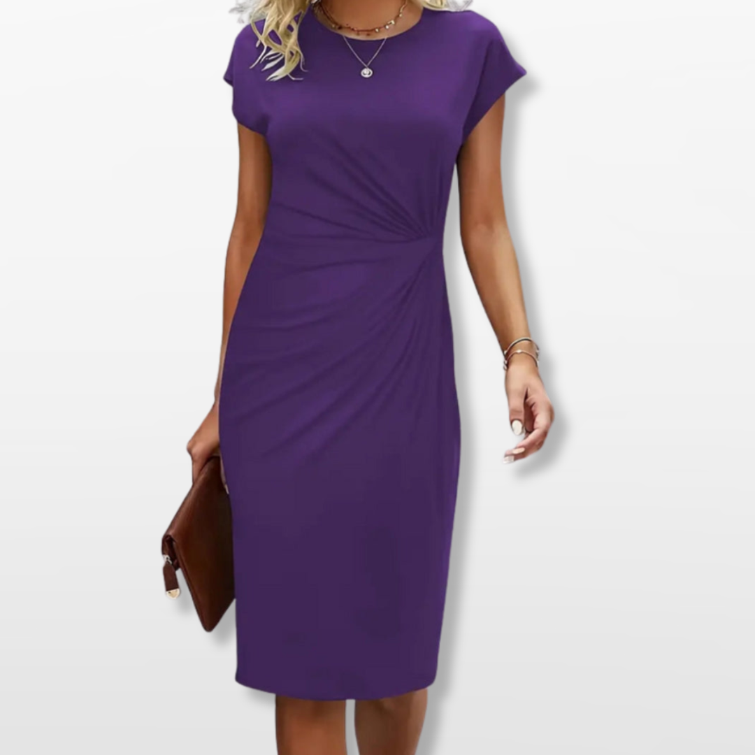 Robe Midi Moulante Froncée Femme