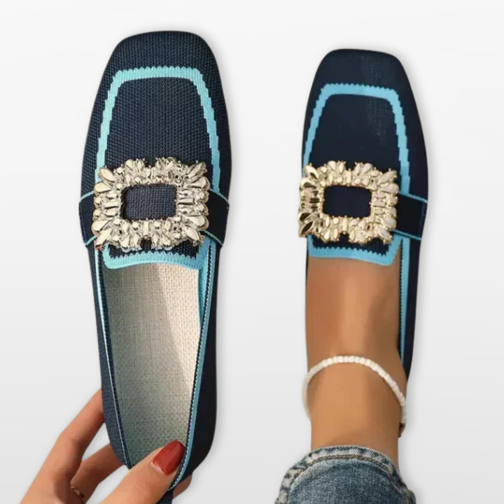 Mocassins Femme Slip On Bout Carré