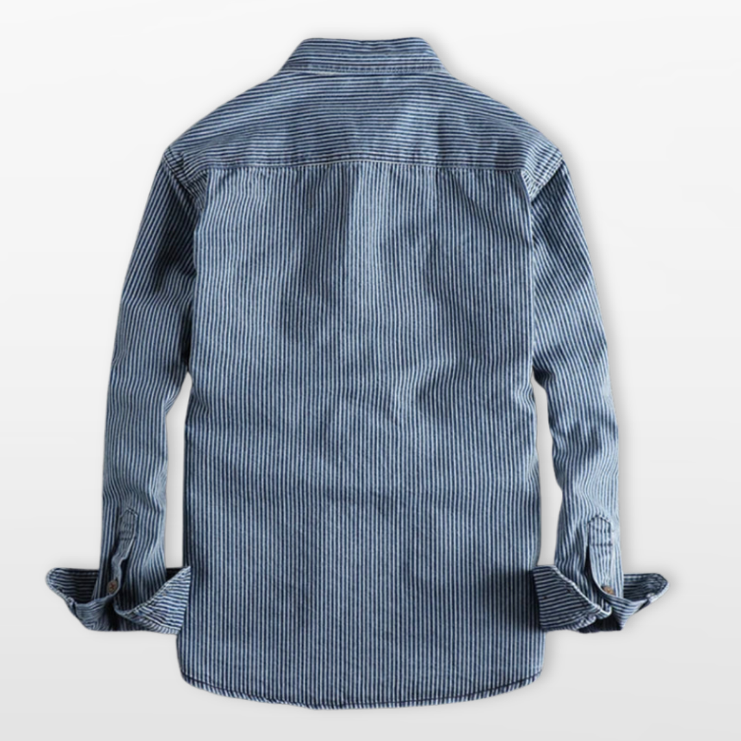 Chemise Homme Denim Rayé Style Moderne