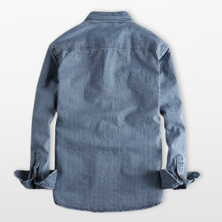 Chemise Homme Denim Rayé Style Moderne