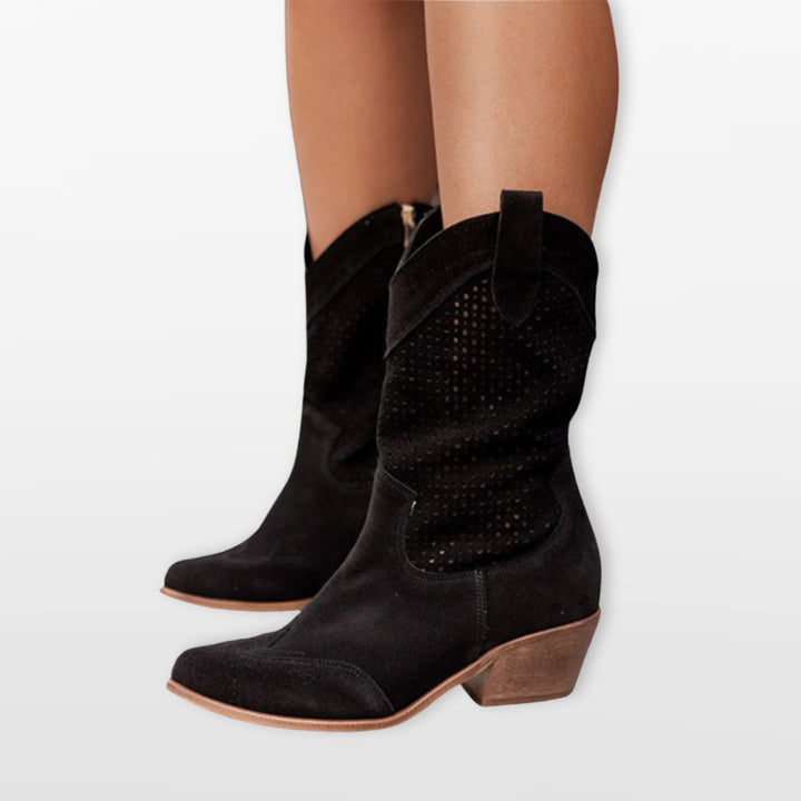 Bottes Western Femme Perforées