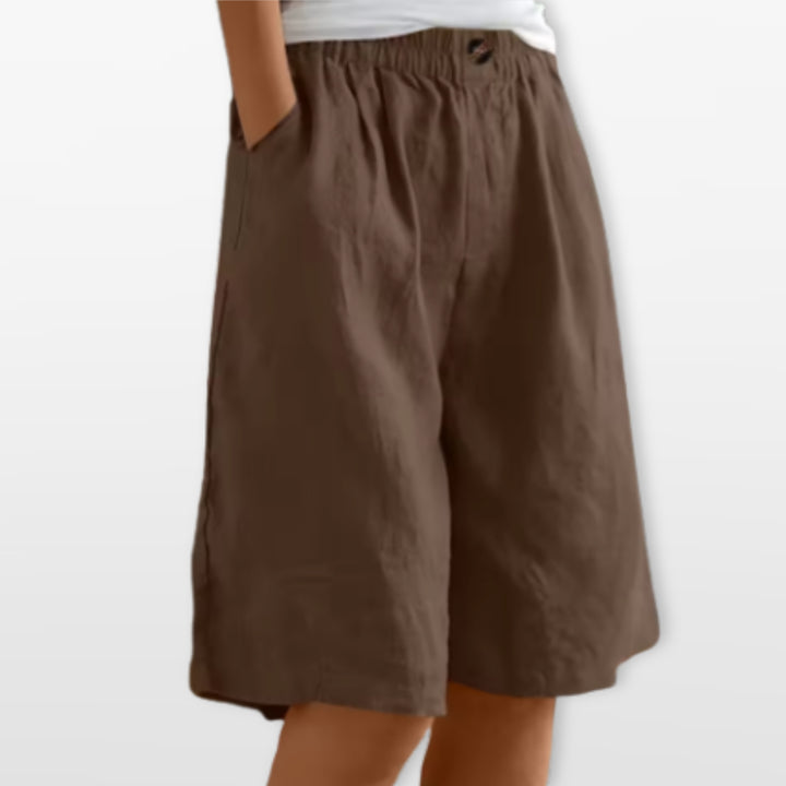 Short Ample Taille Élastique Femme