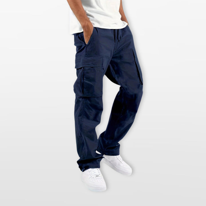 Pantalon Cargo Homme Coupe Décontractée Cordon