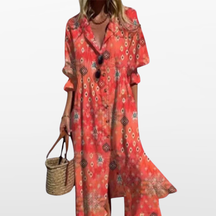 Robe Midi Décontractée Coupe Ample Femme