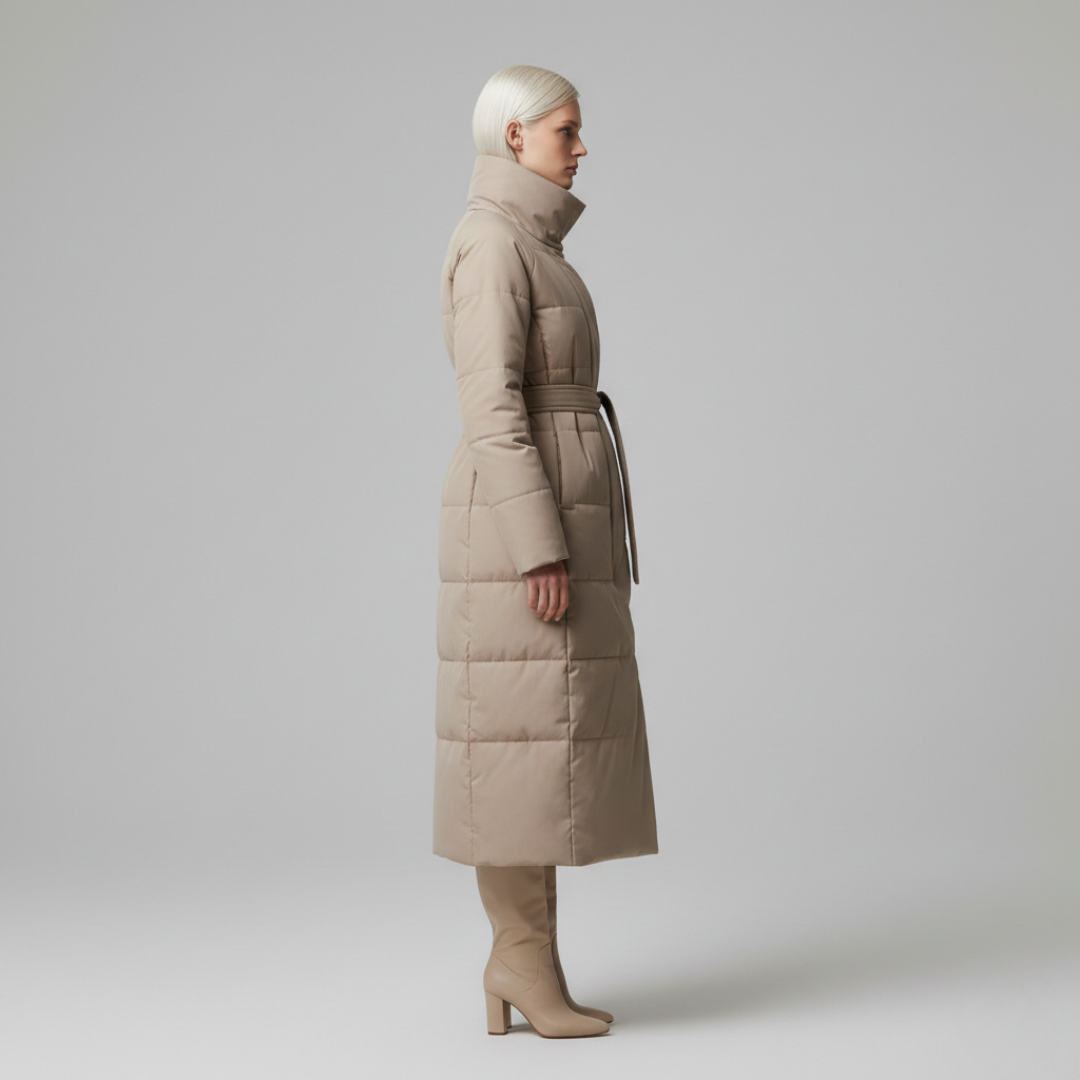 Madeleine - Doudoune Longue Ceinturée
