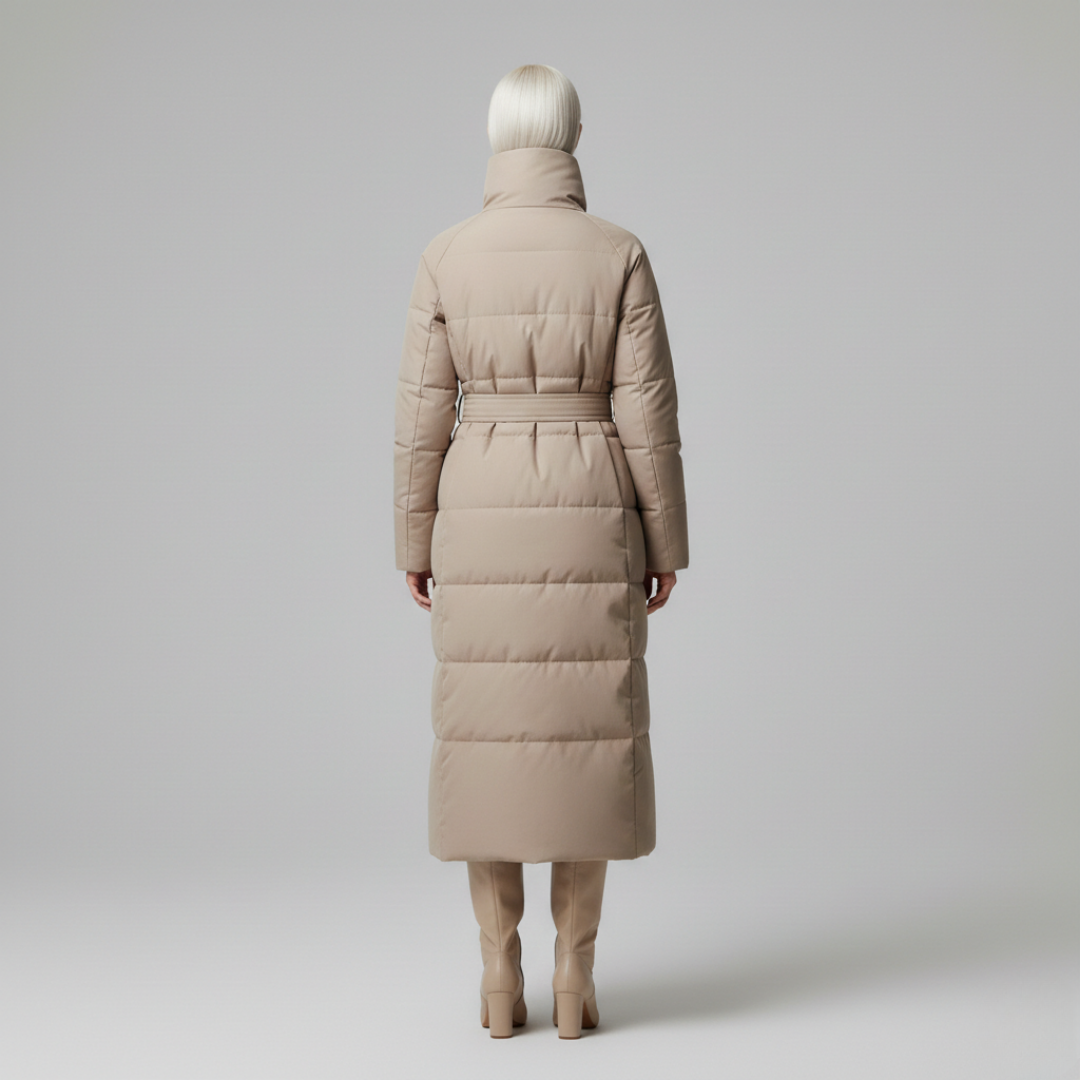 Madeleine - Doudoune Longue Ceinturée