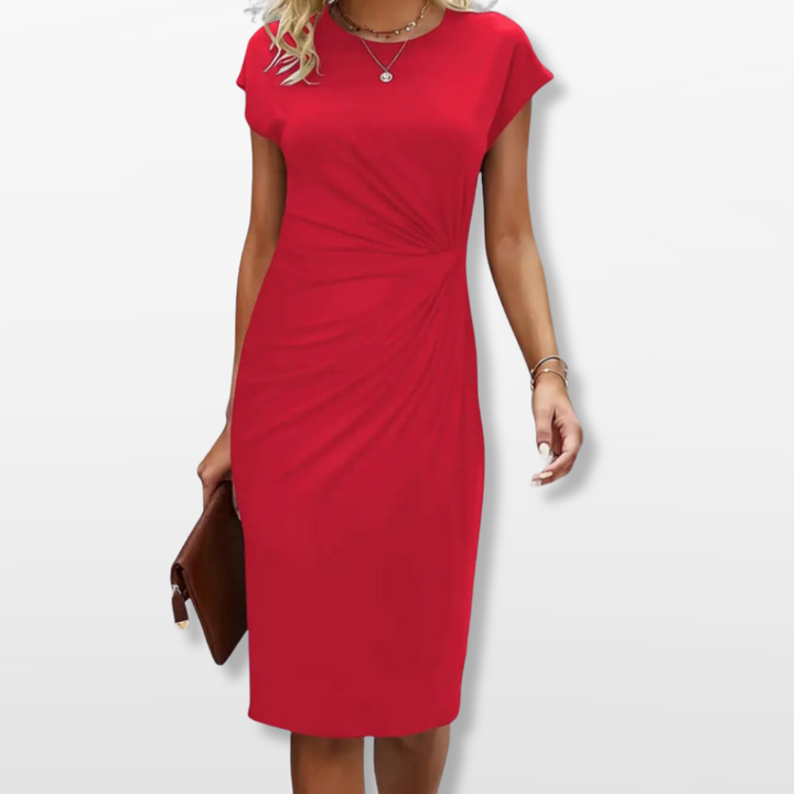 Robe Midi Moulante Froncée Femme
