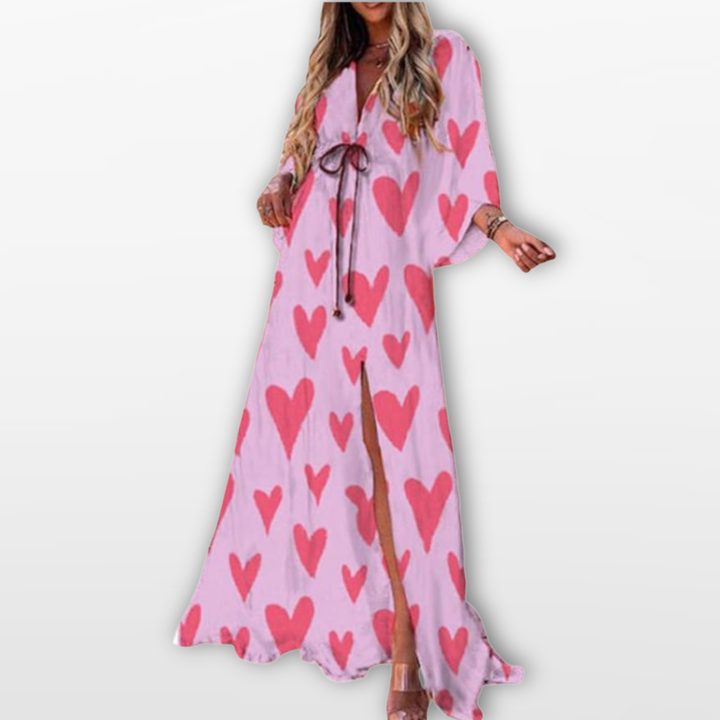 Robe Longue Femme Col V Bohème