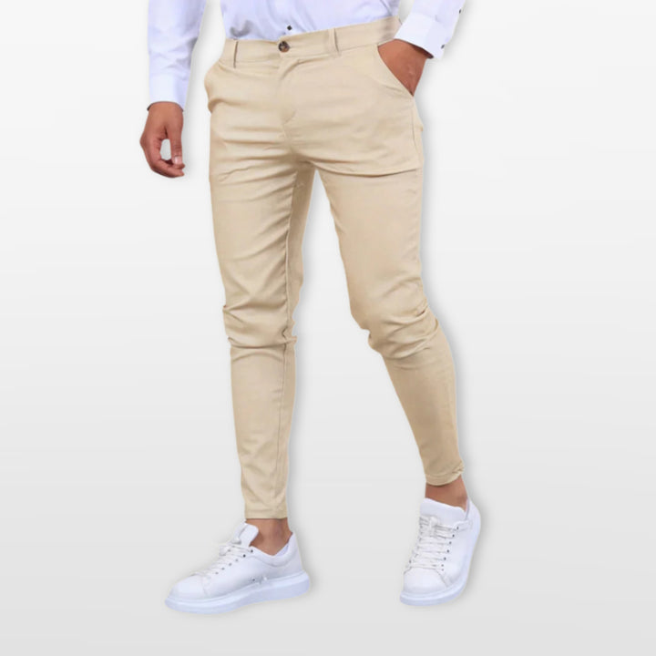 Pantalon Homme Slim Élégant Ajusté Moderne