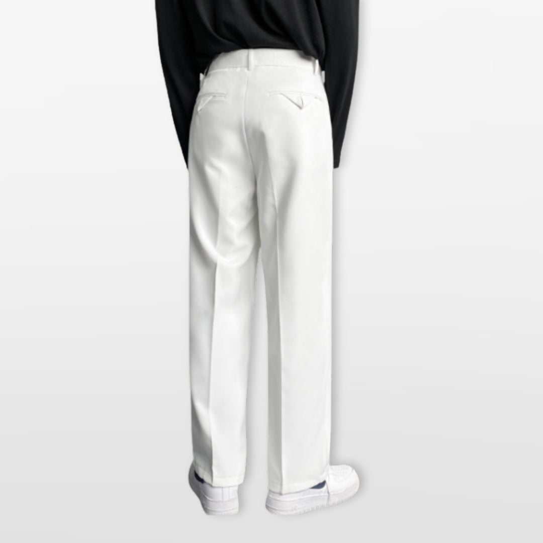 Pantalon Homme Large Plis Élégant Moderne