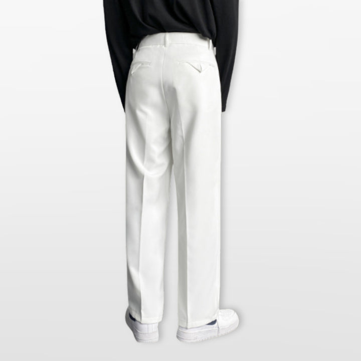 Pantalon Homme Large Plis Élégant Moderne