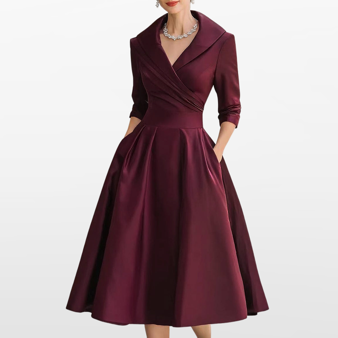 Robe Midi Femme Avec Taille Marquée