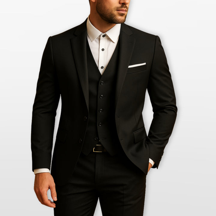 Costume Trois Pièces Ajusté Moderne Homme