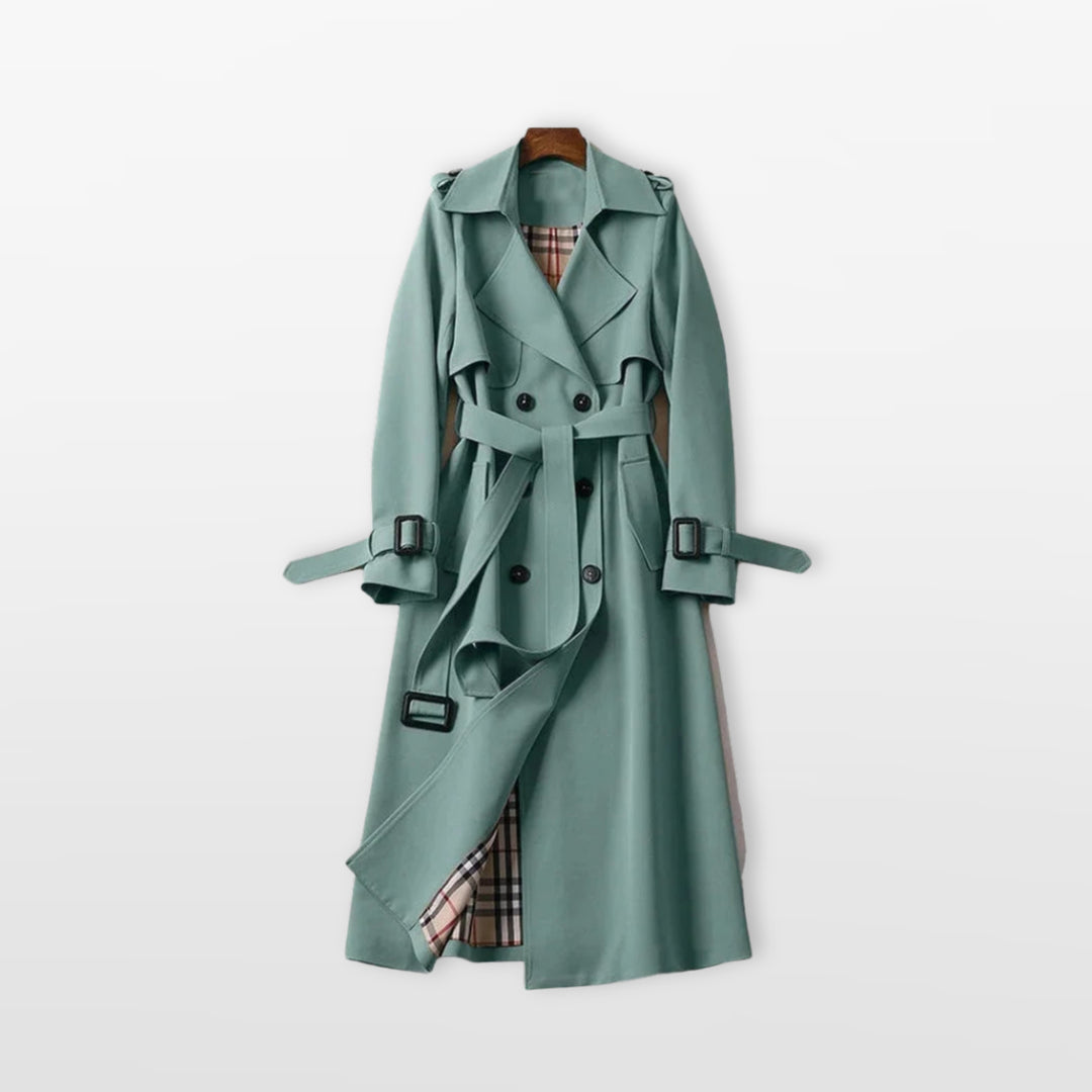 Trench Long Ceinturé Coupe Élégante Femme