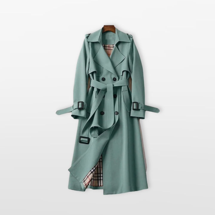 Trench Long Ceinturé Coupe Élégante Femme