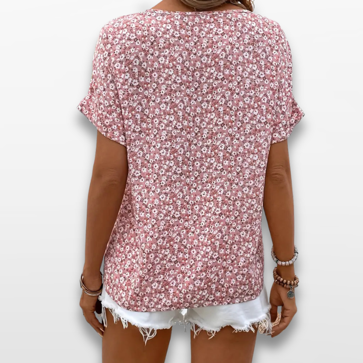 Blouse Femme Fleurie Boutonnée Ample