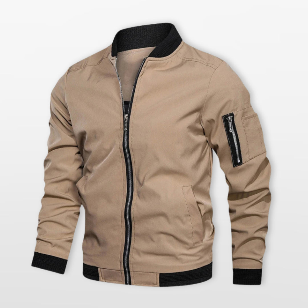 Blouson Bomber Léger Homme Coupe Ajustée